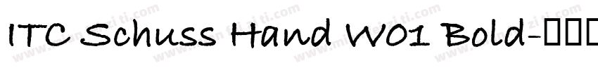 ITC Schuss Hand W01 Bold字体转换